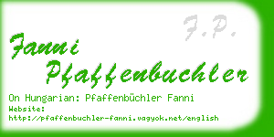 fanni pfaffenbuchler business card