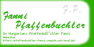 fanni pfaffenbuchler business card